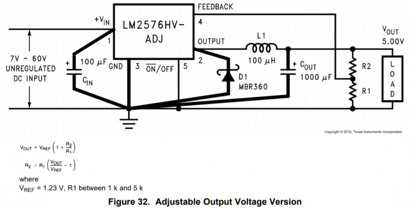 MẠCH NGUỒN HẠ ÁP DÙNG ADJ LM2576